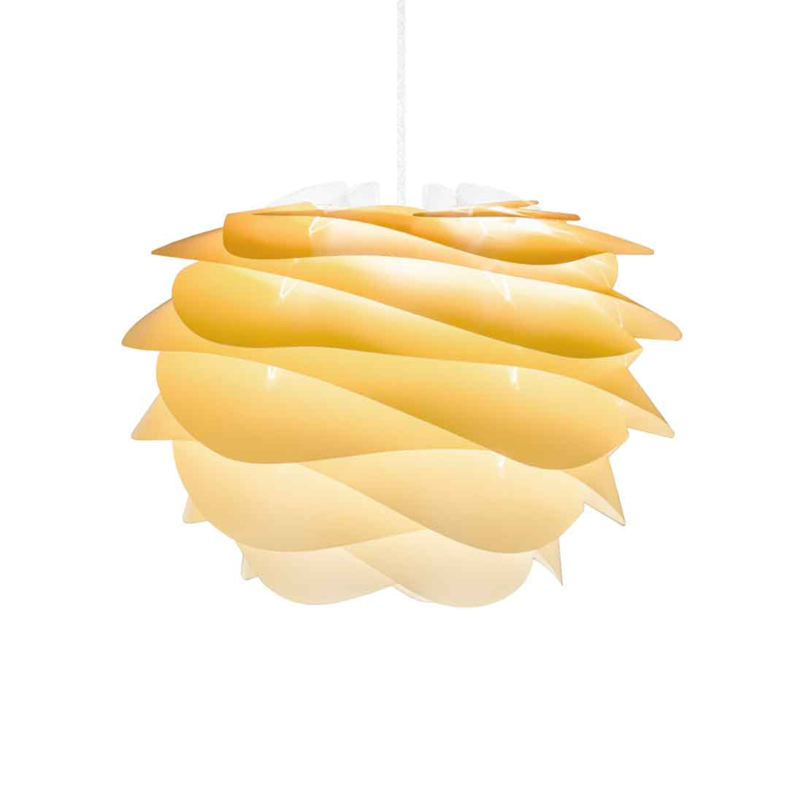 UMAGE Carmina Mini závesná lampa žltá/kábel biely