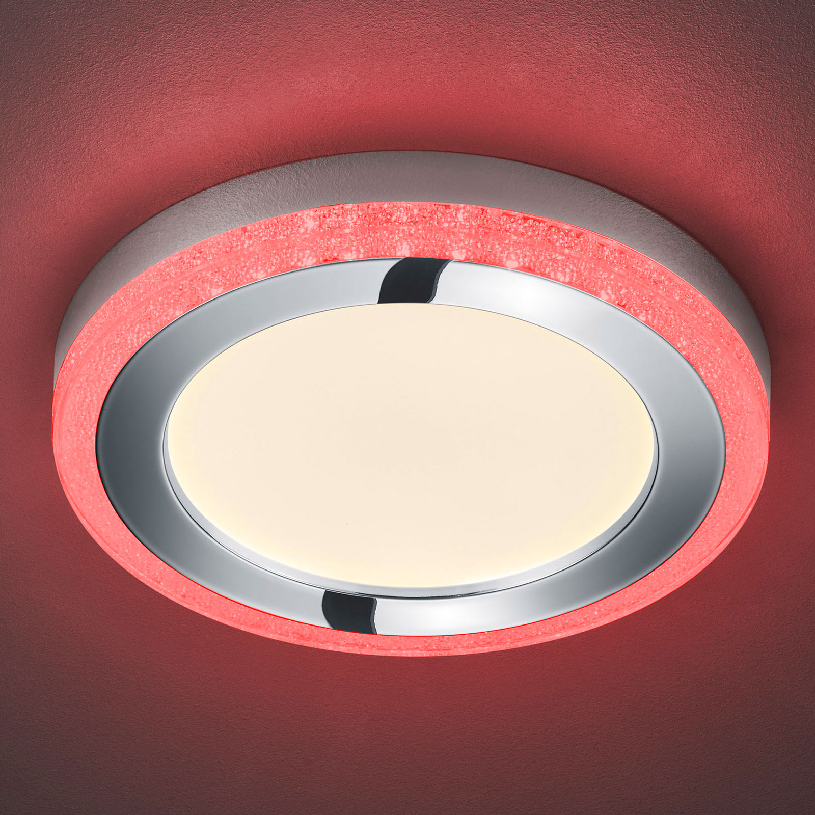 Slide LED ceiling light, white, round, Ø 40 cm