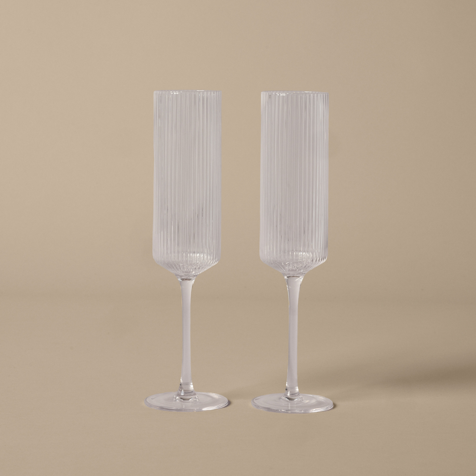 Ripple Champagner-Glas, transparent, 2er-Set - ferm LIVING