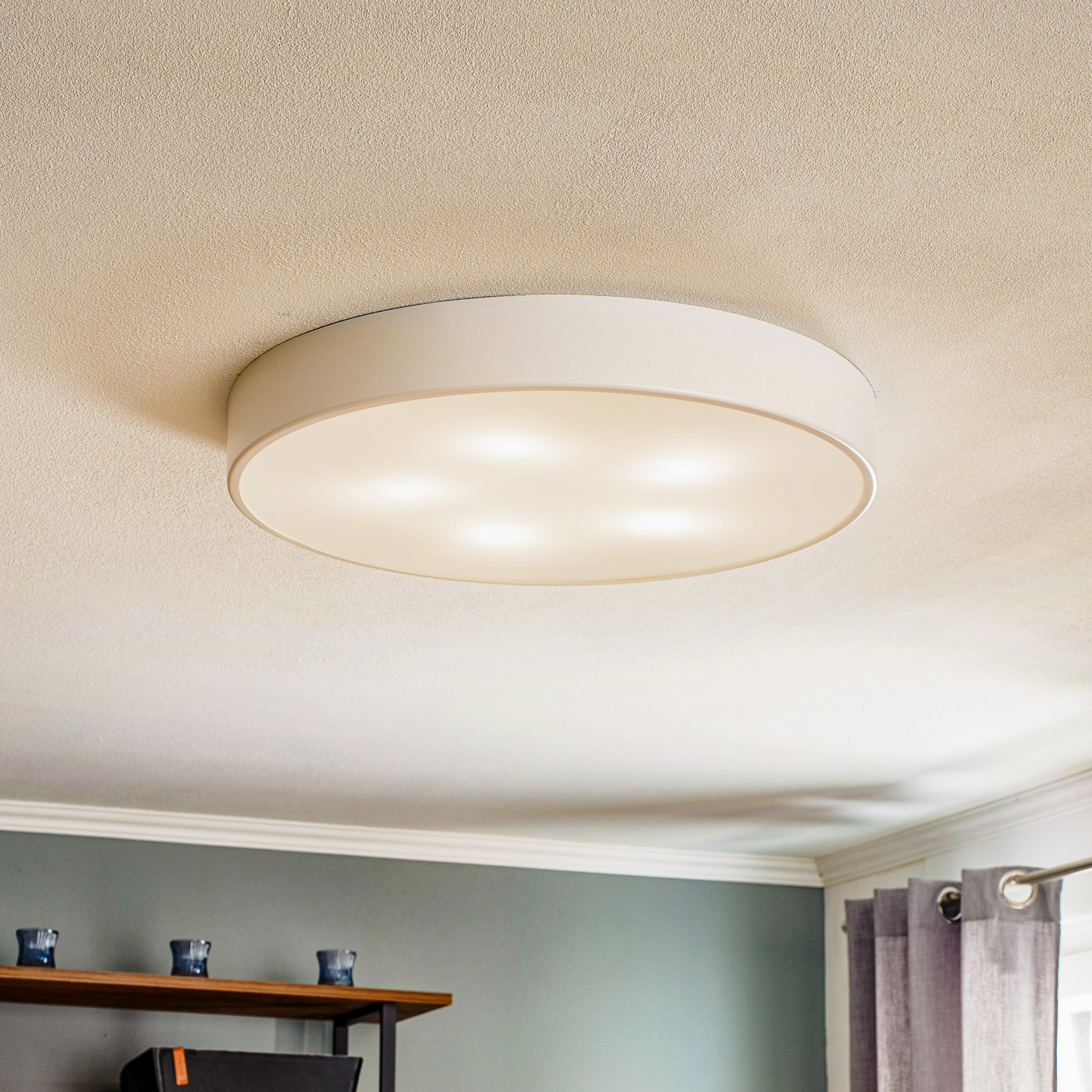 Φωτιστικό οροφής Cleo, IP20, λευκό, μέταλλο, E27