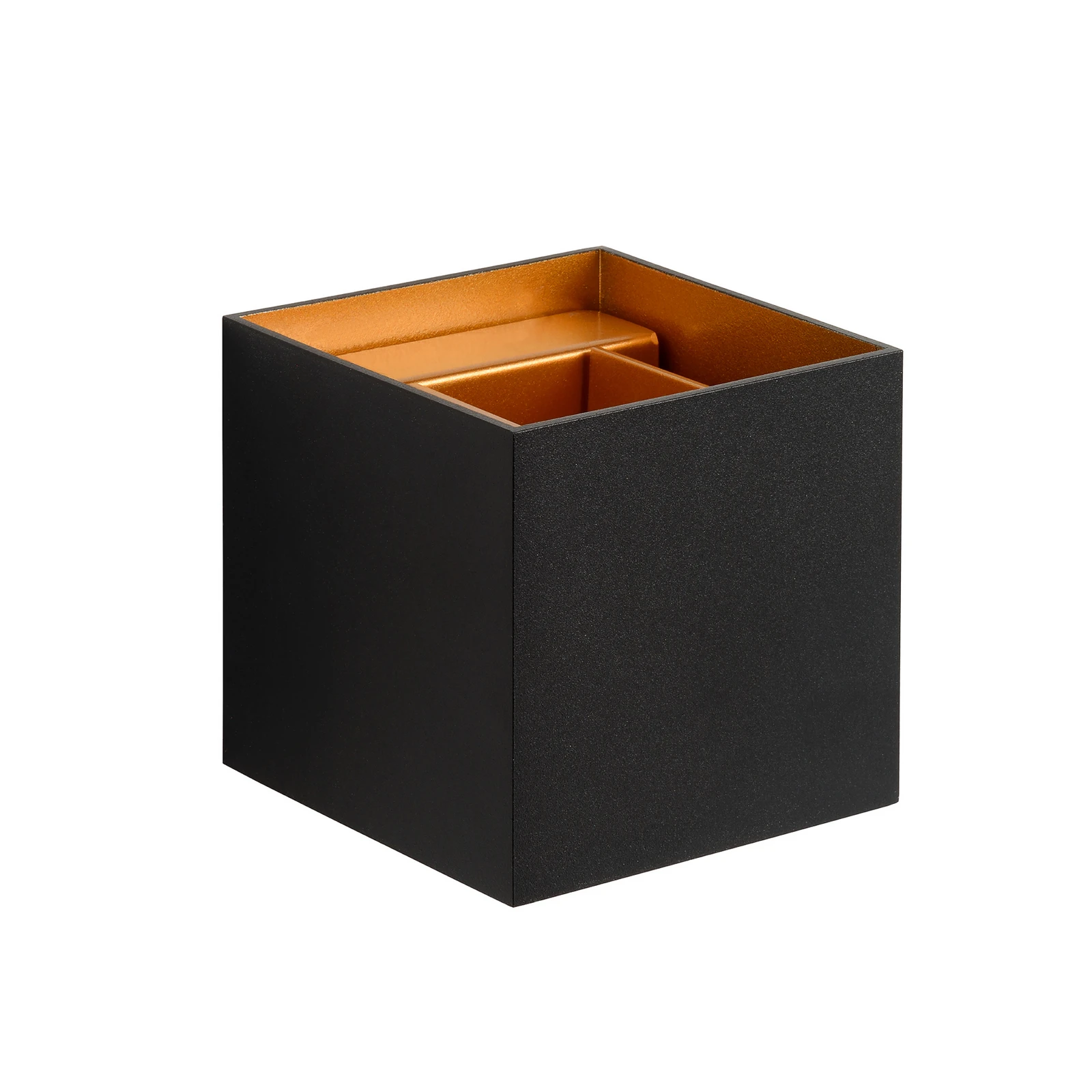 Aplică de perete XIO, negru, 10 x 10 cm, metal, LED G9 cu lumină orientată în