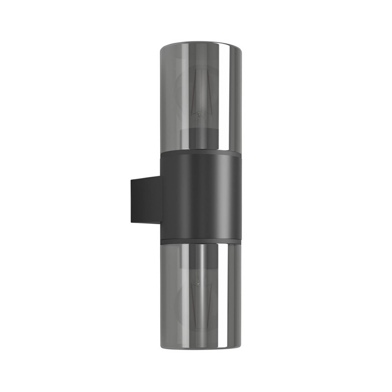 EGLO Außenwandlampe CROPANI, schwarz/grau 34 cm 2 x E27 IP54