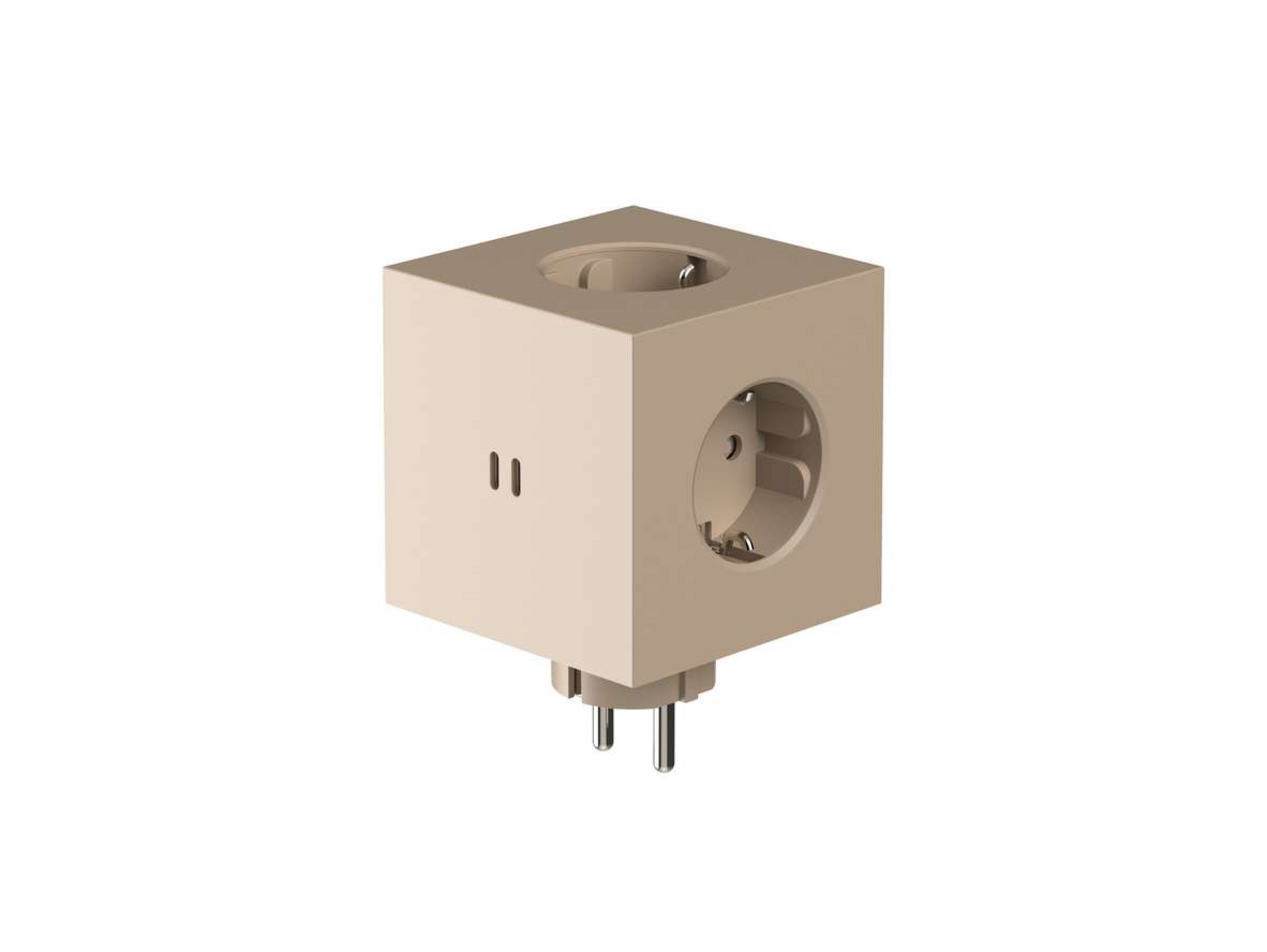 Square 2 Socket Extender met 30 W dubbele USB-C beige - Avolt