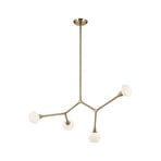 Candeeiro suspenso Cassius, bronze claro, 100 cm, 4 lâmpadas, metal - KICHLER