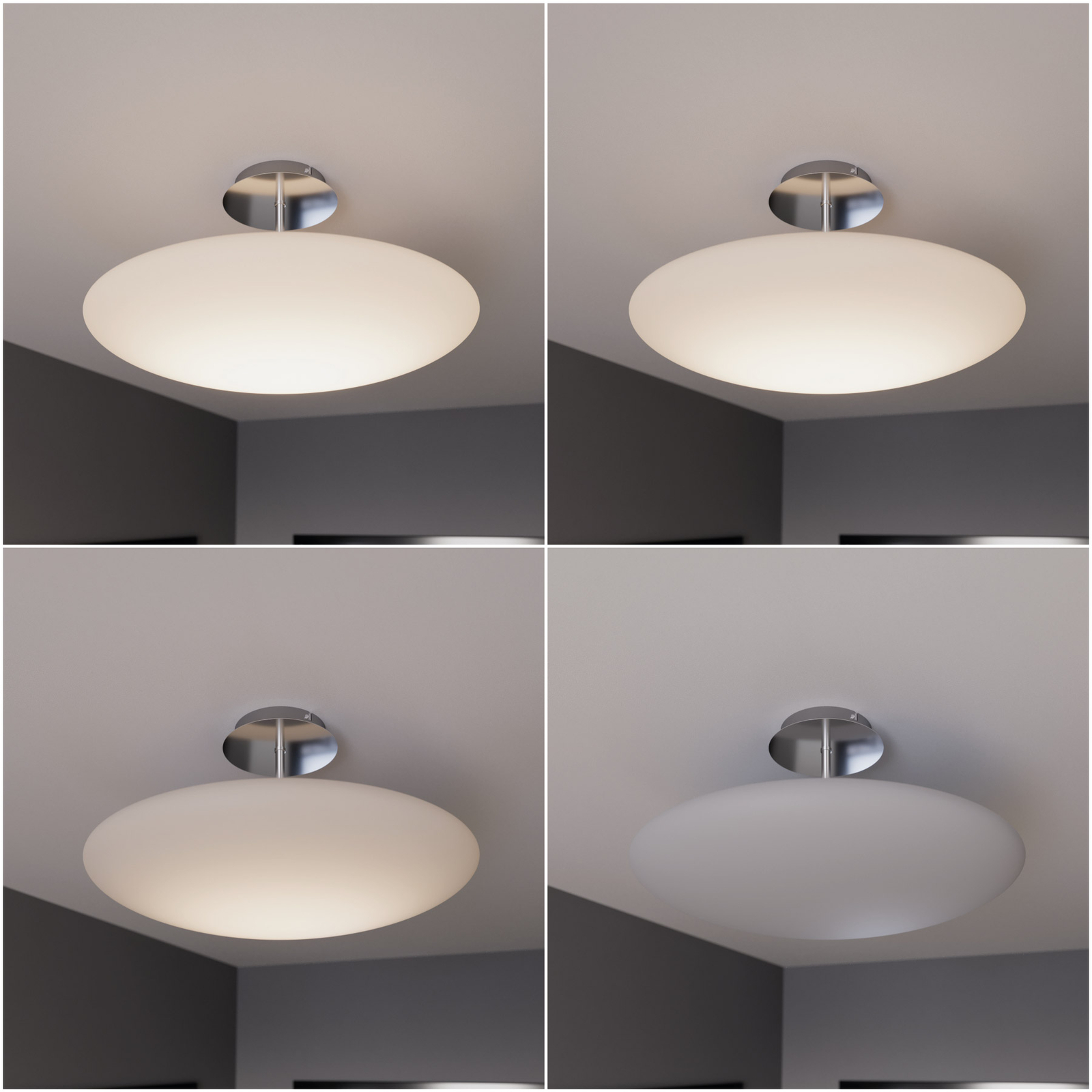 Gunda Plafondlamp Opal/Nickel/Chrome - Lindby