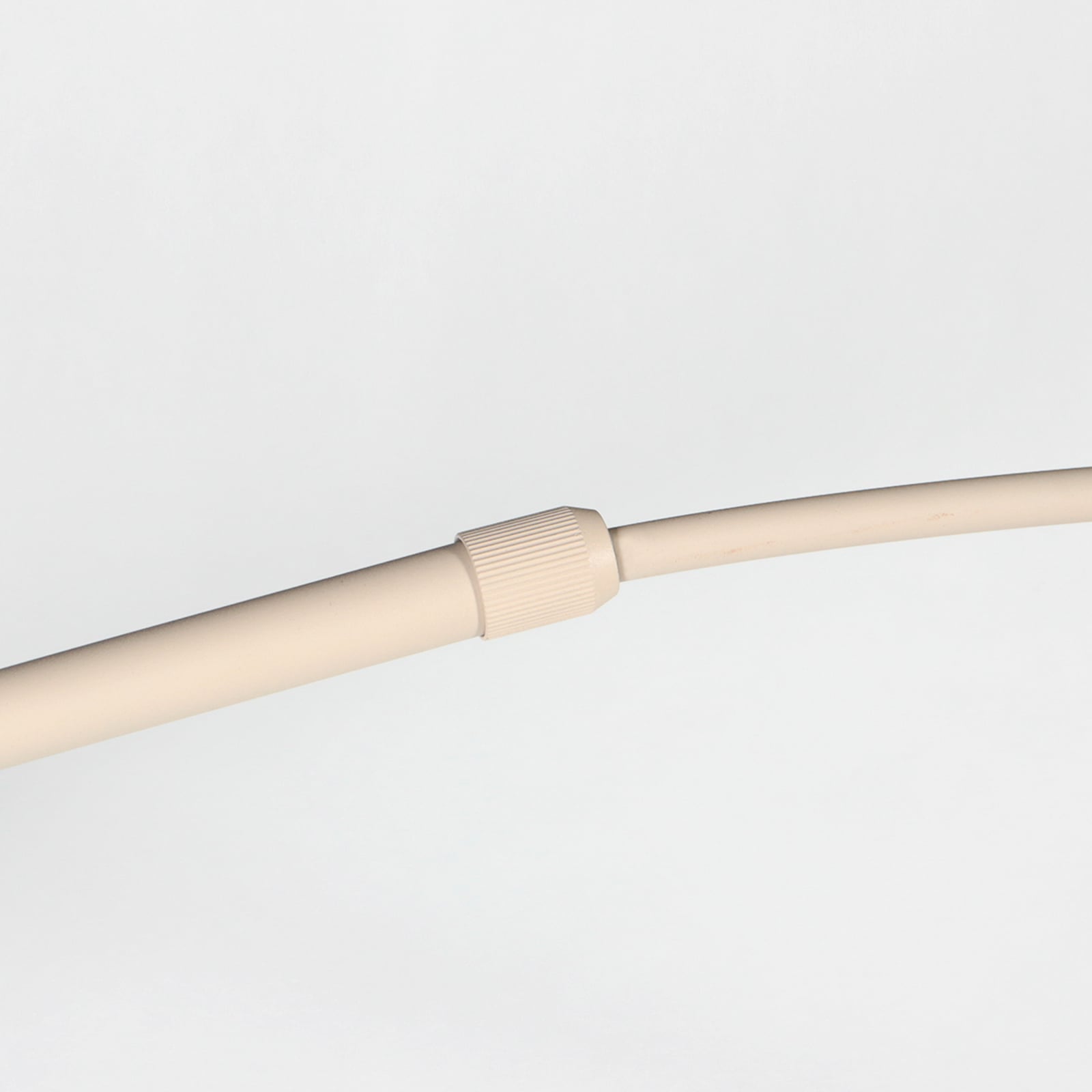 Lampadar curbat Sparkled Light, crem/in gri, 240 cm