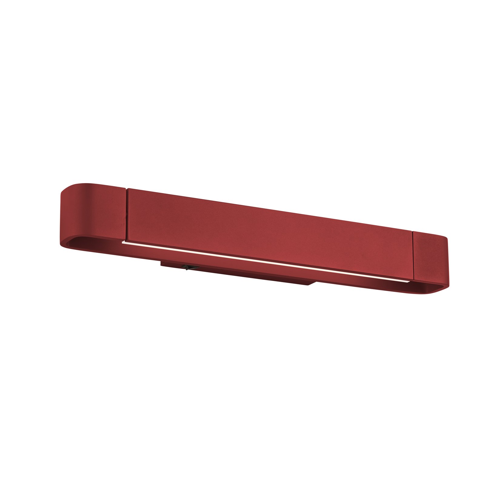 Box LED wall light, rotatable, India red