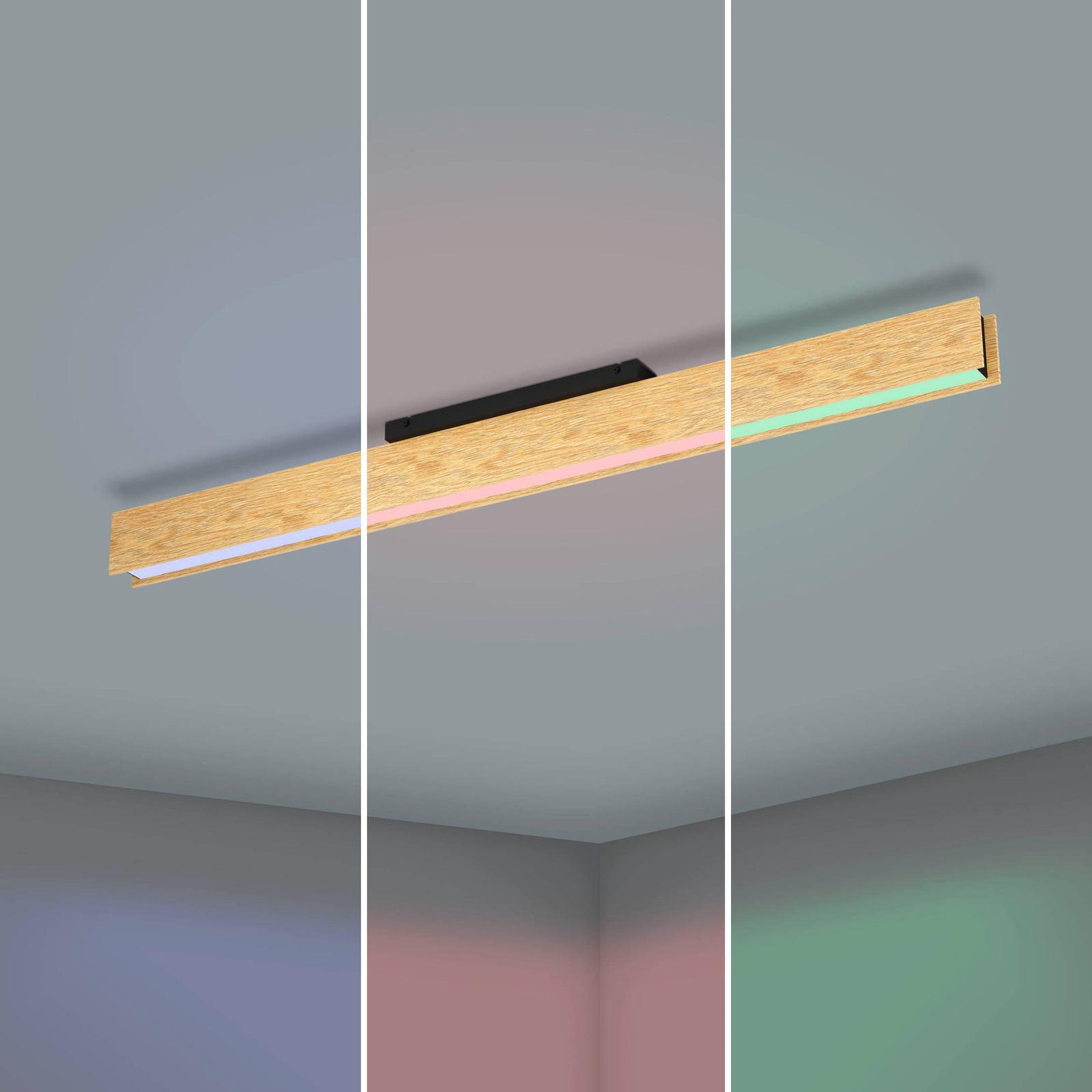 Taklampe Anchorena-Z, lengde 123 cm, RGB CCT, ZIG LED