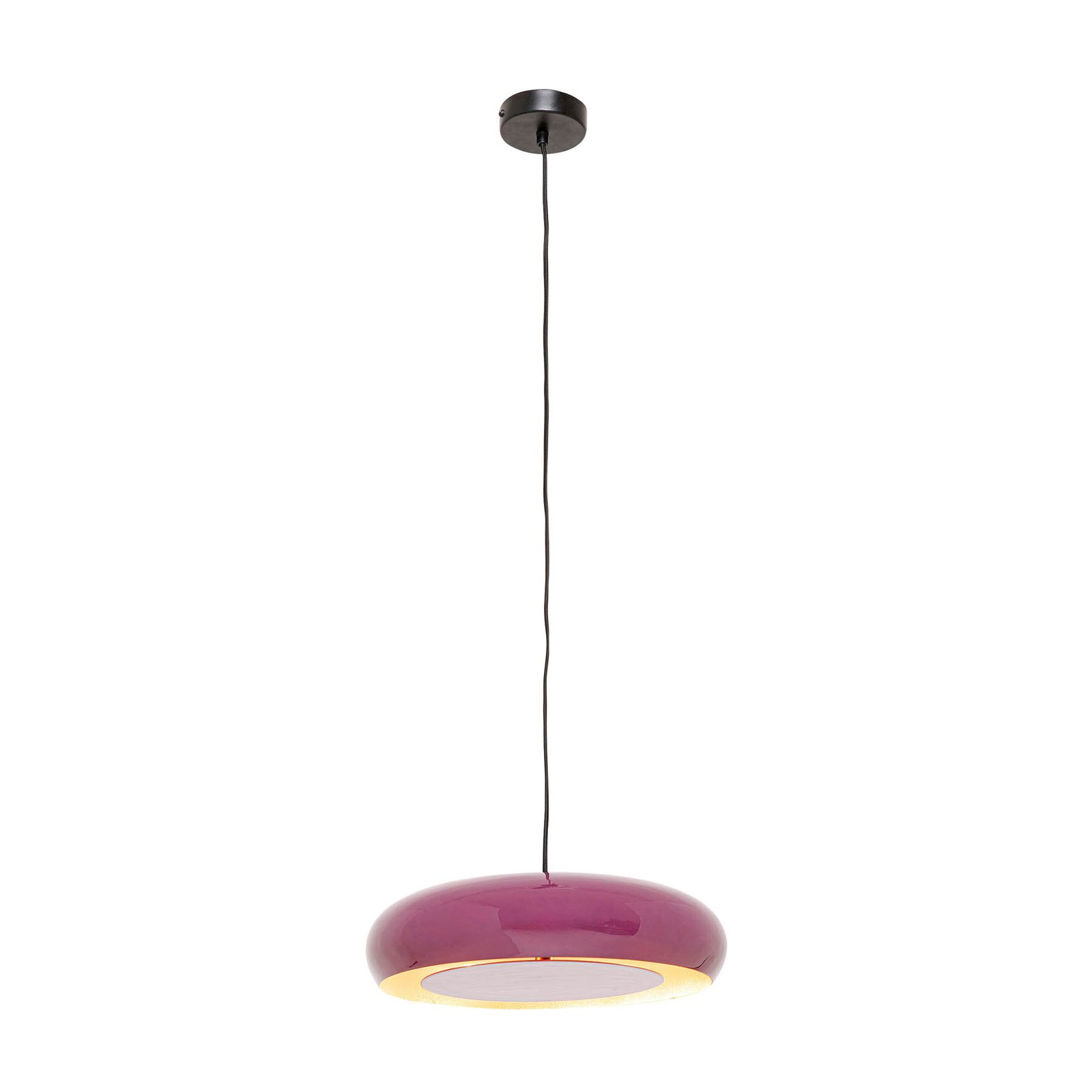 KARE Lia pendant light, violet, enamelled steel, 38 cm