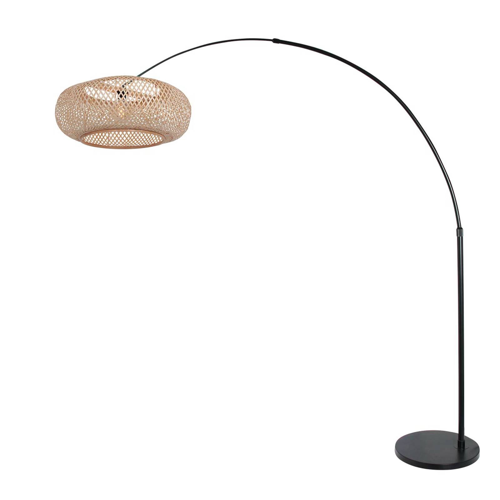 Bogen-Stehlampe Sparkled Light schwarz/buche