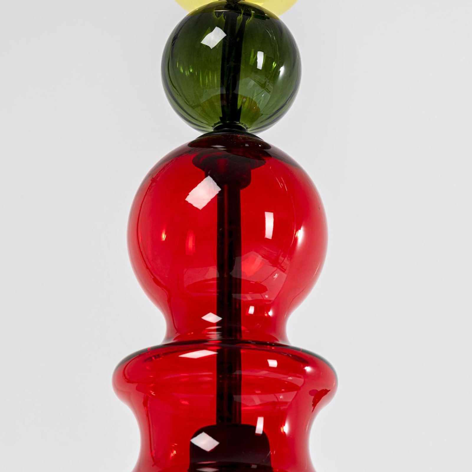 KARE Mazzo Tre pendant light, multicoloured glass, 3-bulb
