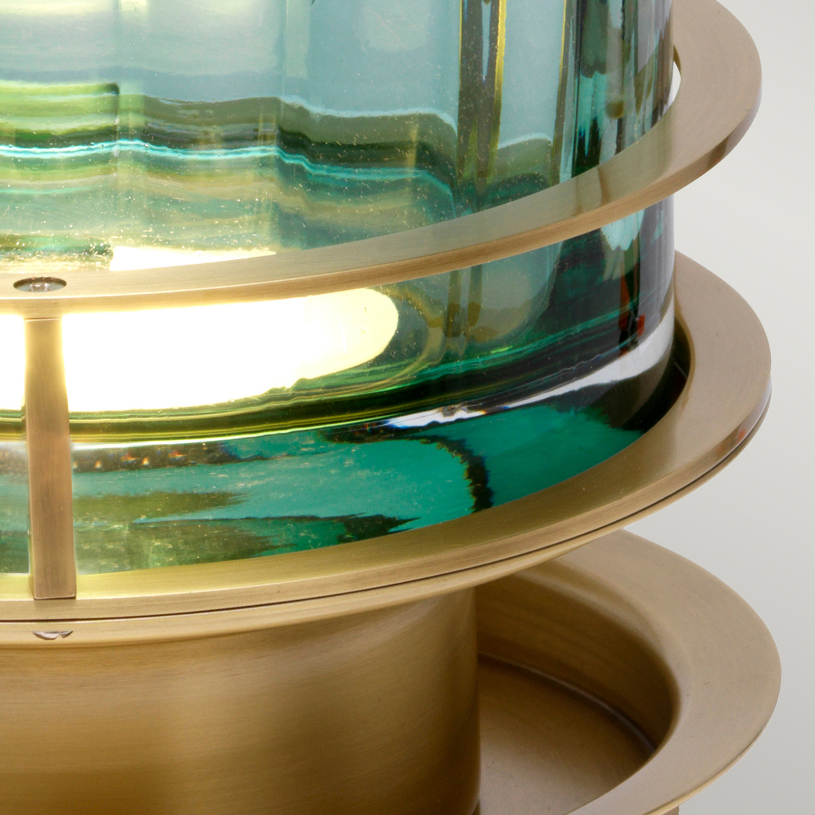 Asztali lámpa Arno, zöld/antik sárgaréz