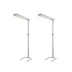 Arcchio Lampadaire de bureau LED Susi, argent, capteur, CCT, 2pcs