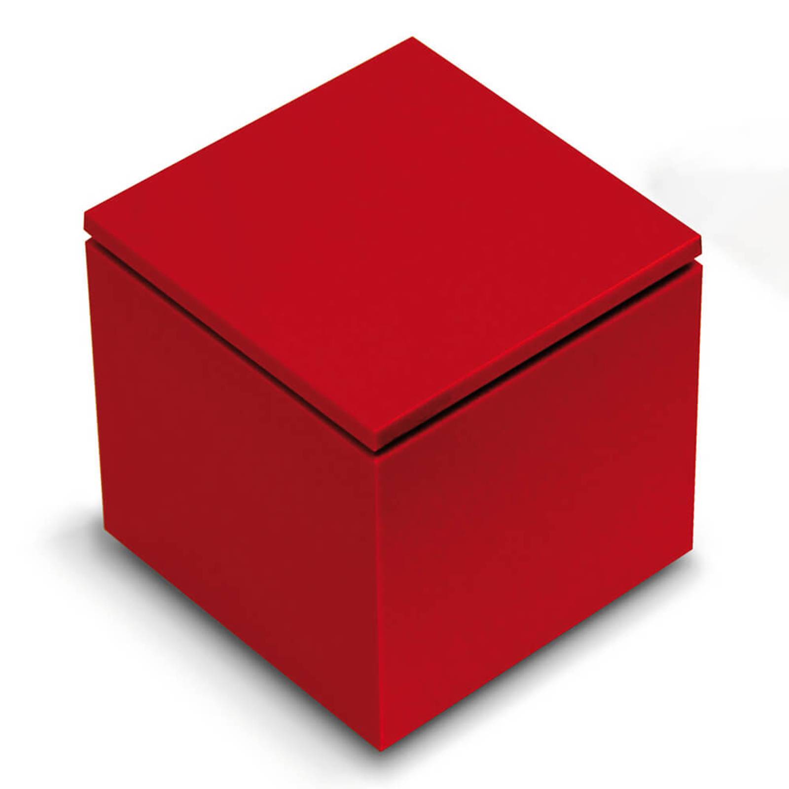 Cubic LED table lamp Cuboled in red