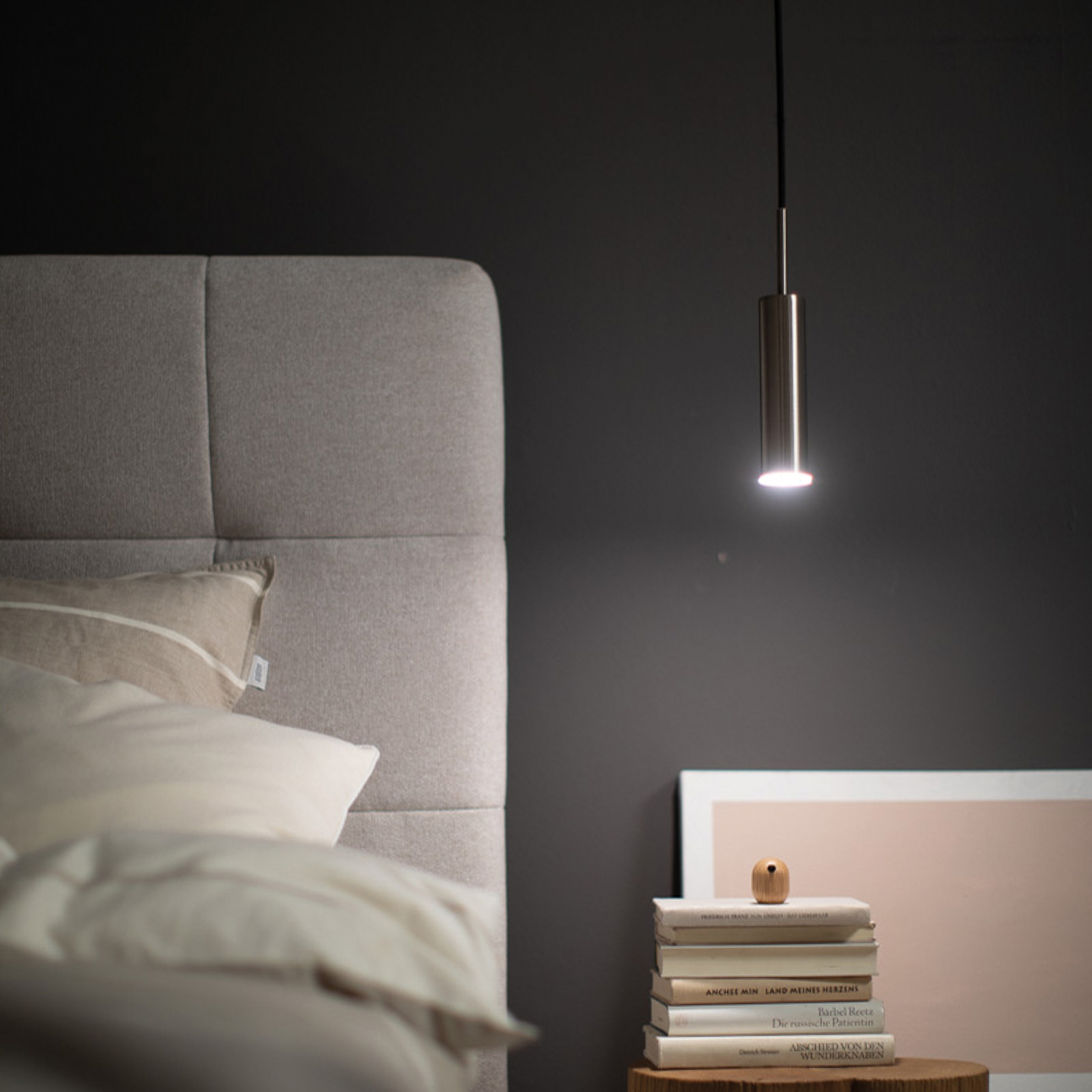 Schöner Wohnen Stina LED pendant light 1-bulb nickel