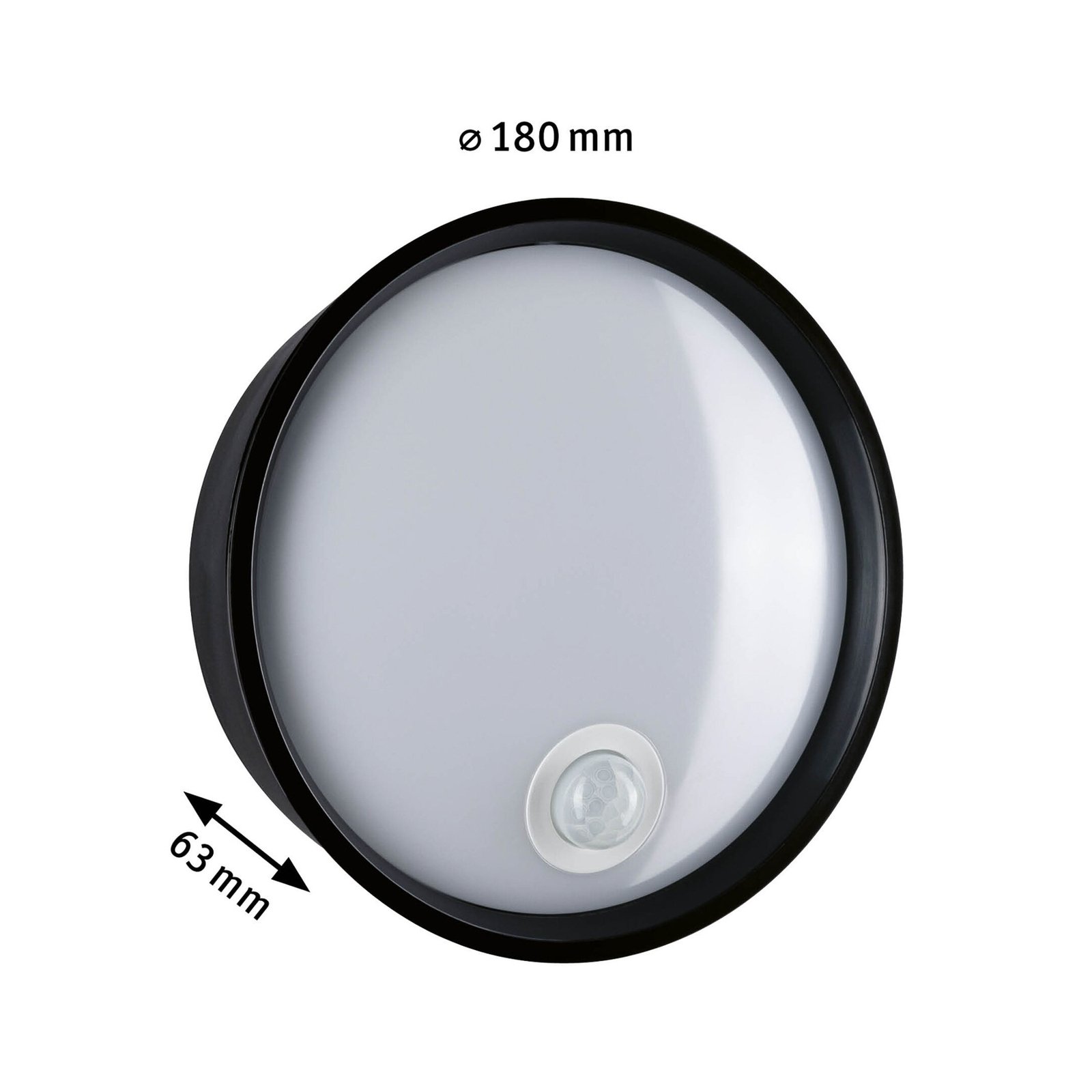 Paulmann Platomo LED-Außenwandlampe Sensor schwarz
