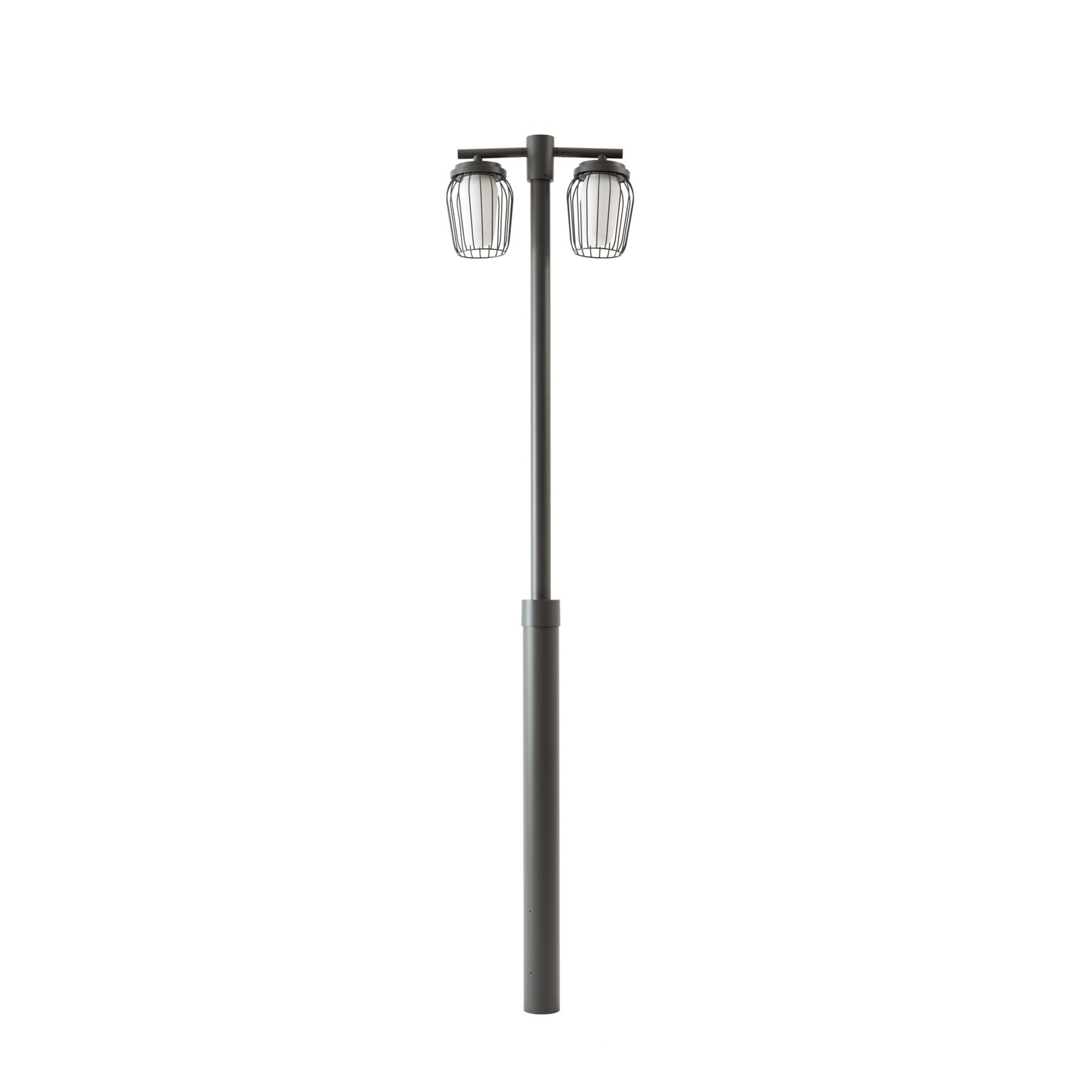 Chandan Außenleuchte, Höhe 215cm, anthrazit, 2-fl - Lucande