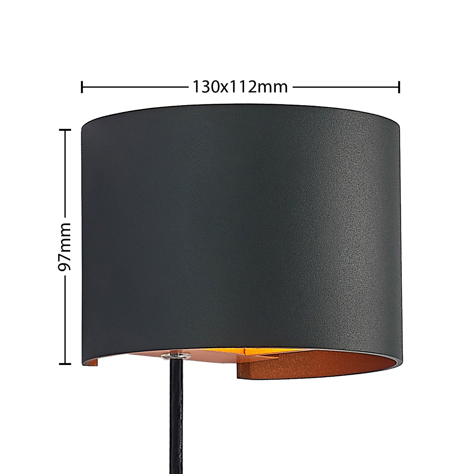 Zuzana Lampa Ścienna Round Black - Arcchio
