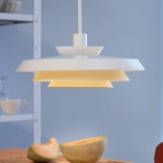 Dyberg Larsen hanglamp DL44, wit, metaal, Ø 45 cm