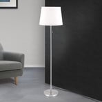 Ludwig textile floor lamp, matt nickel