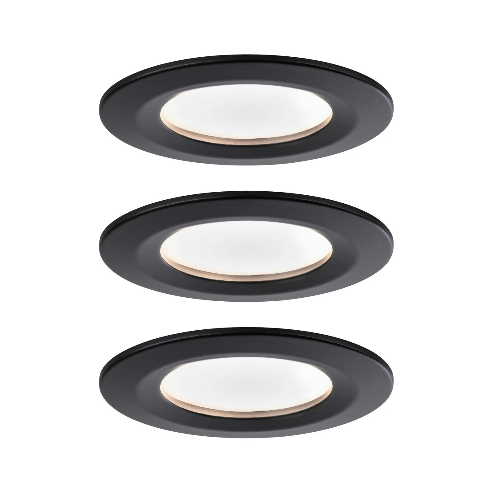 "Paulmann Nova Coin" 3x apvalus 3Stepdim standus juodas