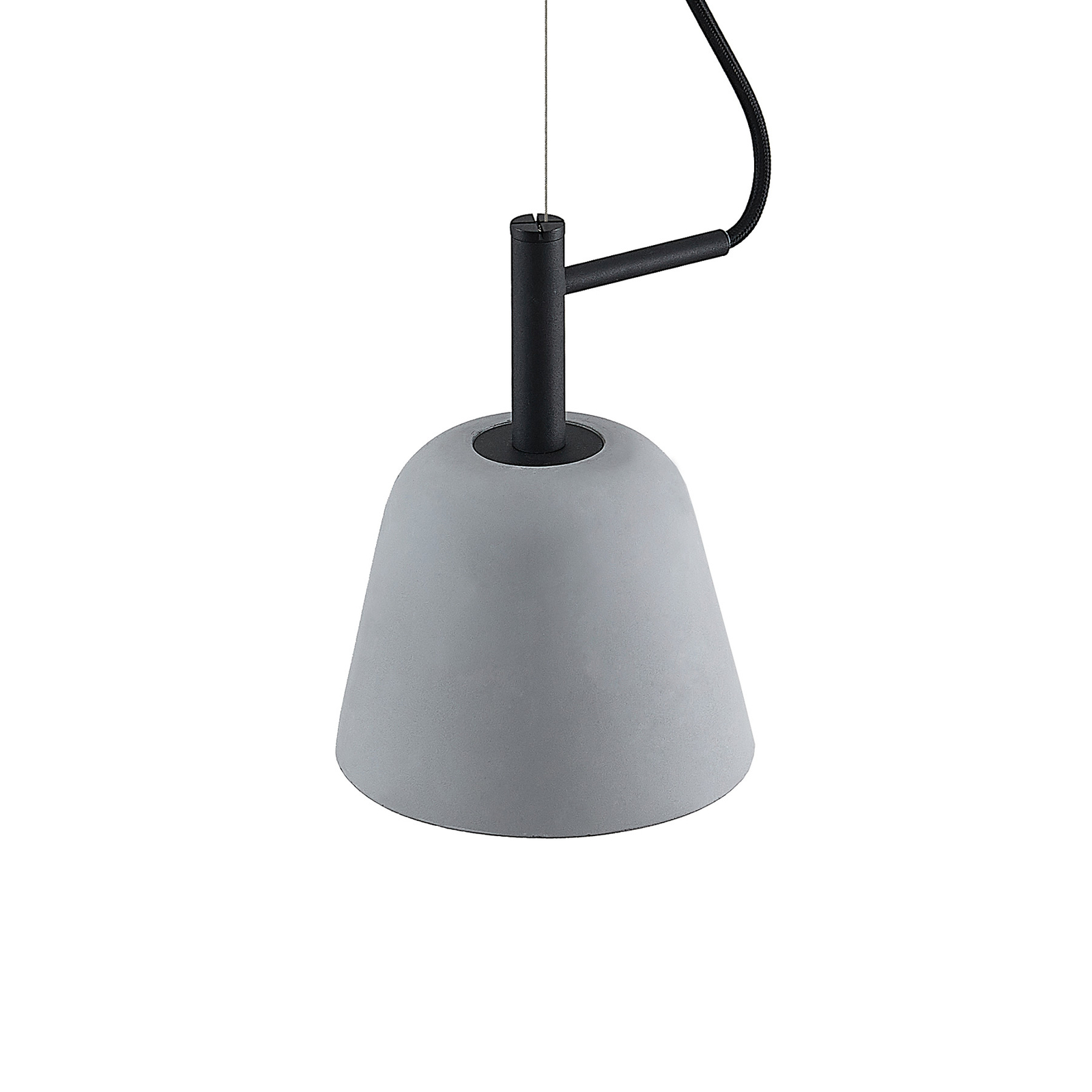 Lucande Otavis hanging light, concrete, 1-bulb