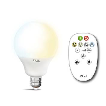 iDual Whites Globe E27 G100 12,5 W fjernbetjening