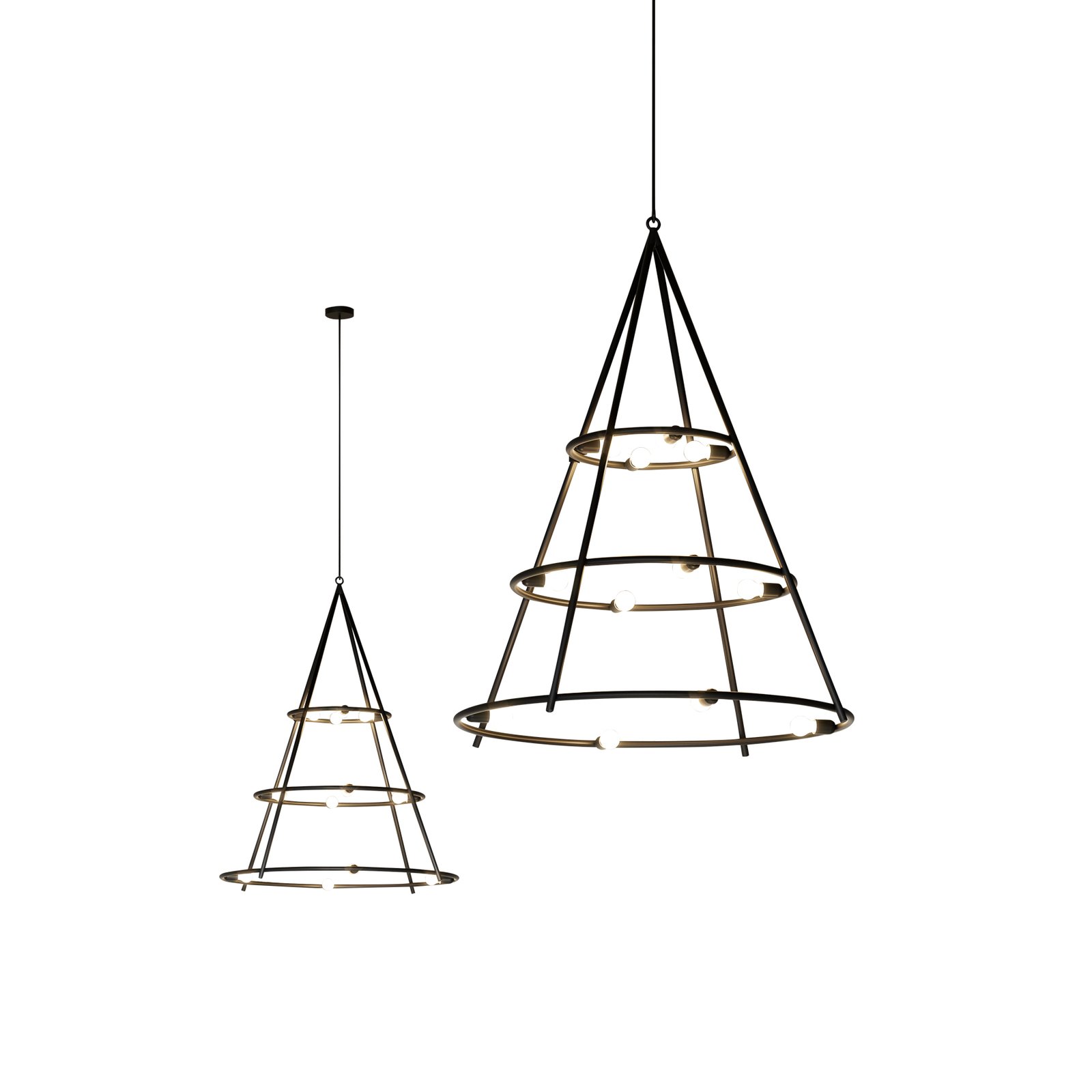 Lampa wisząca Artemide El Porís, Ø 120 cm, 12-punktowa