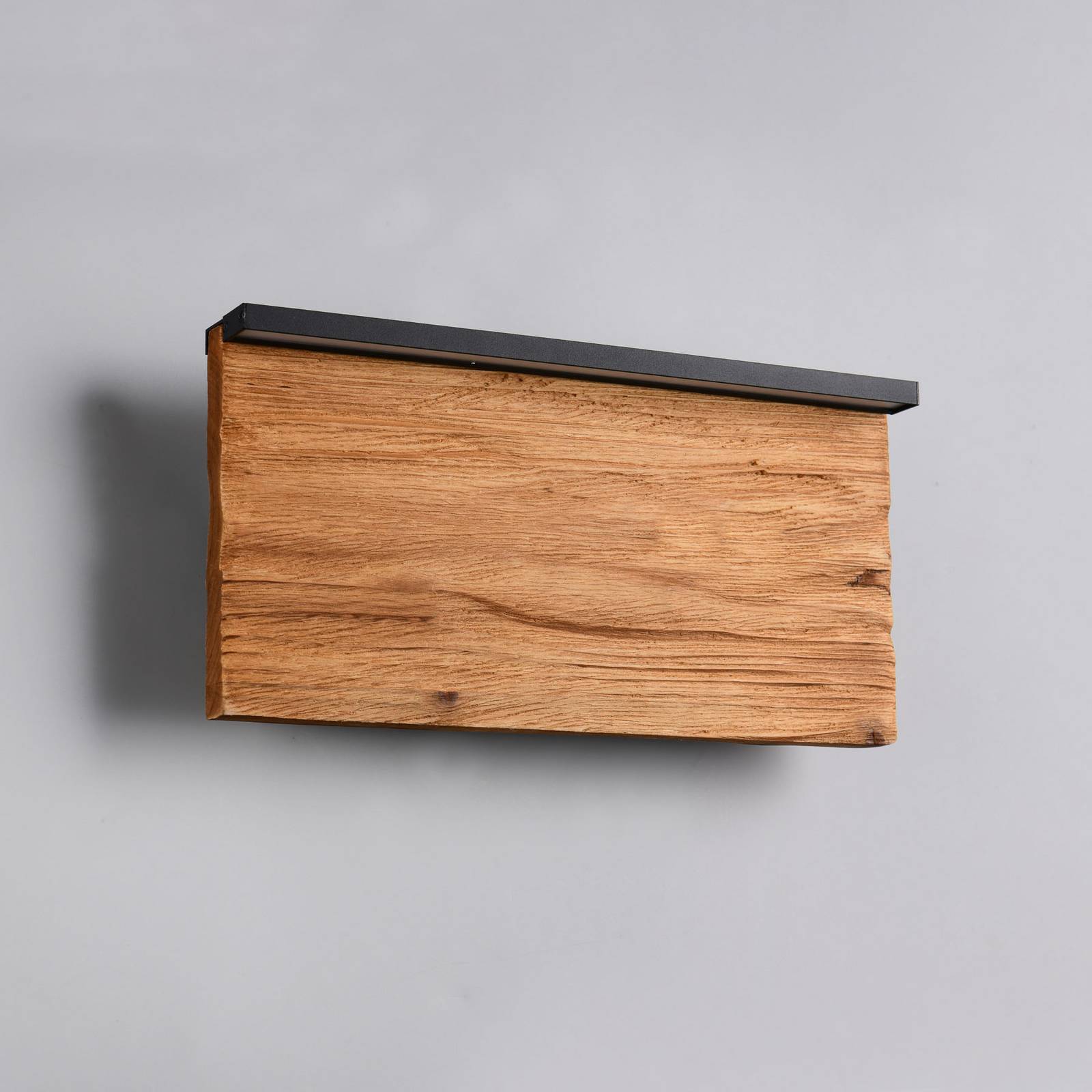 LED-Wandlampe Kalea, Breite 30 cm, holzfarben, Holz günstig online kaufen