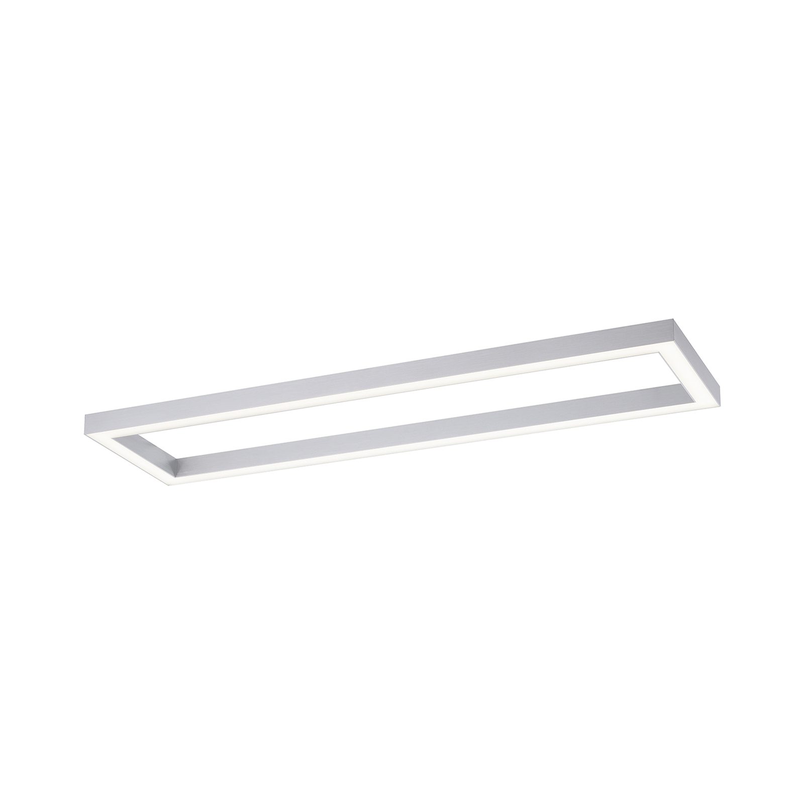 PURE Lines LED-Deckenleuchte, eckig, aluminium