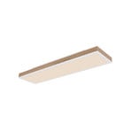 LED ceiling lamp Doro, length 80 cm, dark wood, wood, CCT