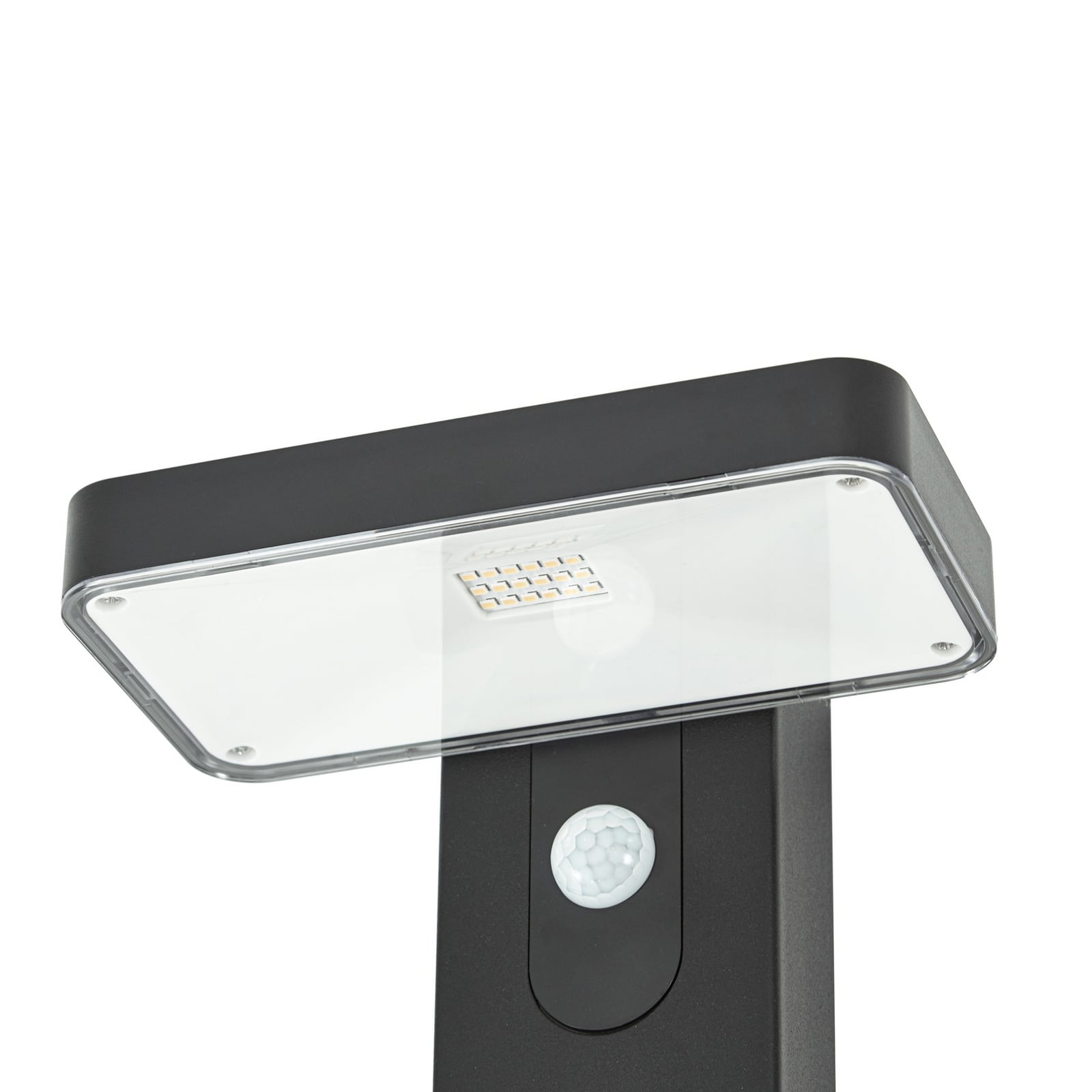 Tarlson LED-Solarwegelampe, eckig, anthrazit, Sensor - Prios