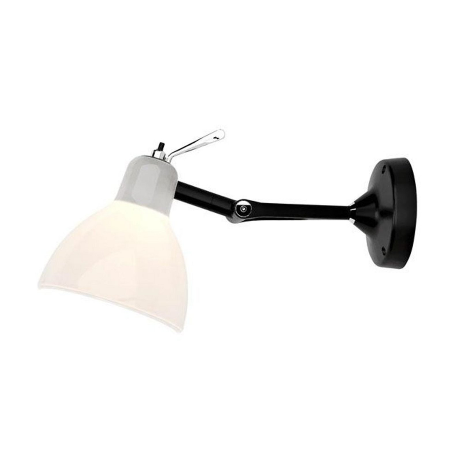 Luxy Glam H0 Wall Lamp/Ceiling Lamp Black/Glossy White - Rotaliana