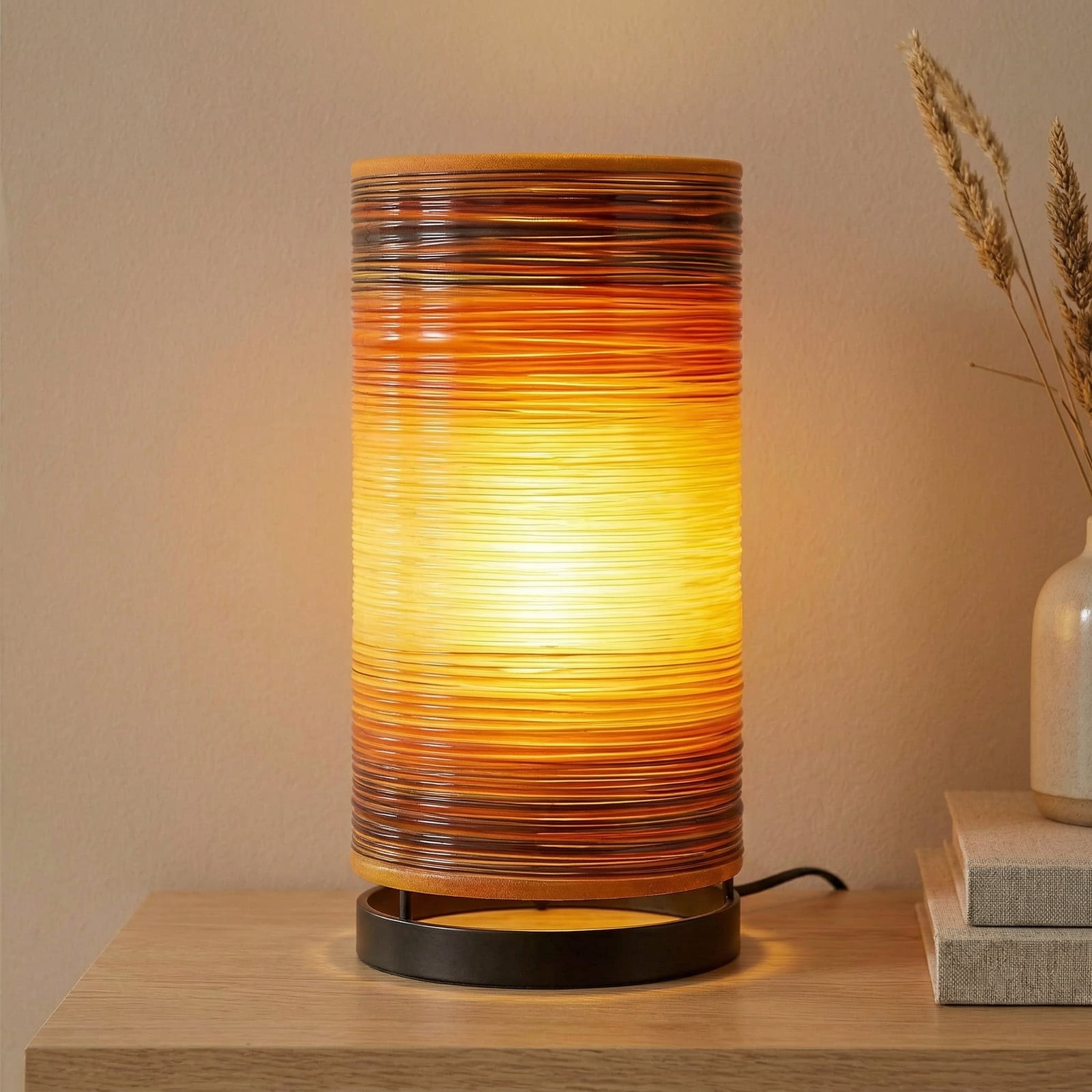 Tafellamp Julie met draad omwikkeld, oranje Tafellamp Julie met draad omwikkeld, oranje