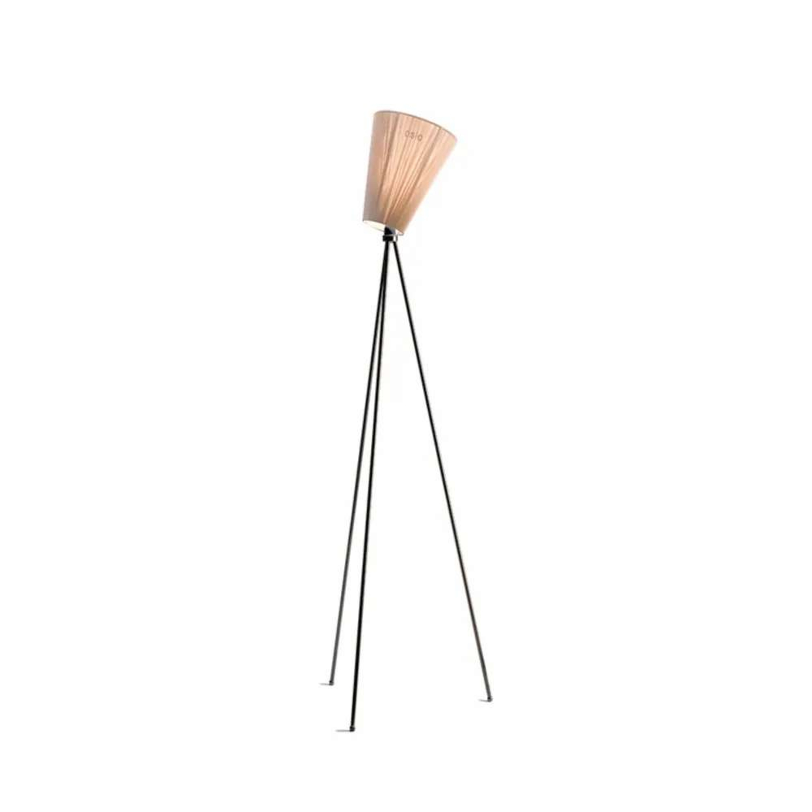 Oslo Wood Lampadaire Noir/Beige - Northern