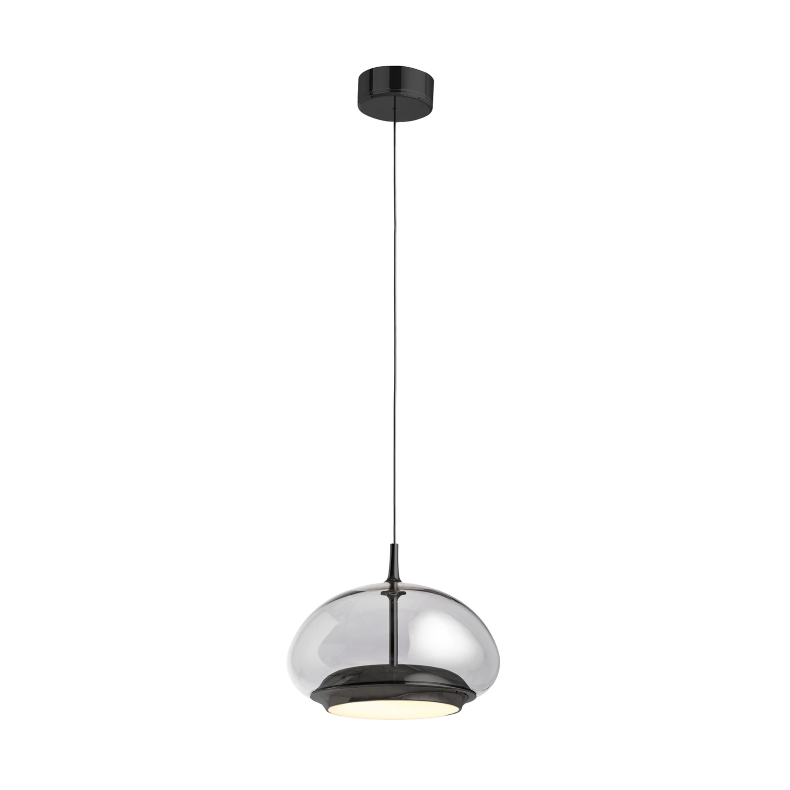 LOOM DESIGN Lámpara colgante LED Avalon, negro/gris Ø 20 cm Vidrio