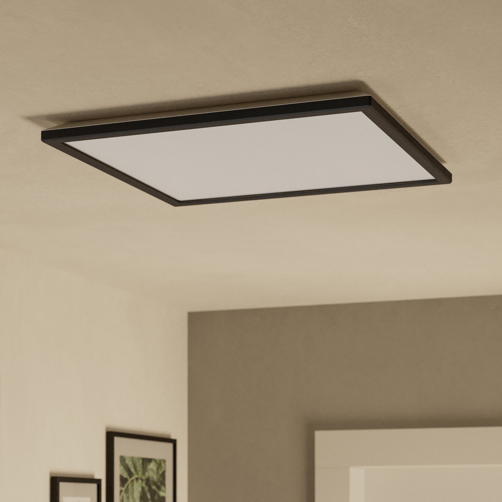 EGLO connect LED-Deckenlampe Rovito-Z, schwarz, 50 x 50 cm