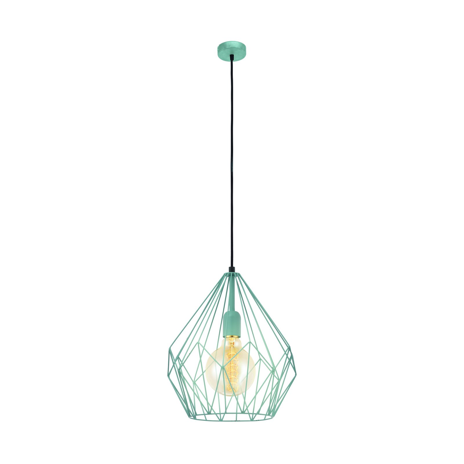 Carlton hanging light, vintage, mint green Ø 31cm