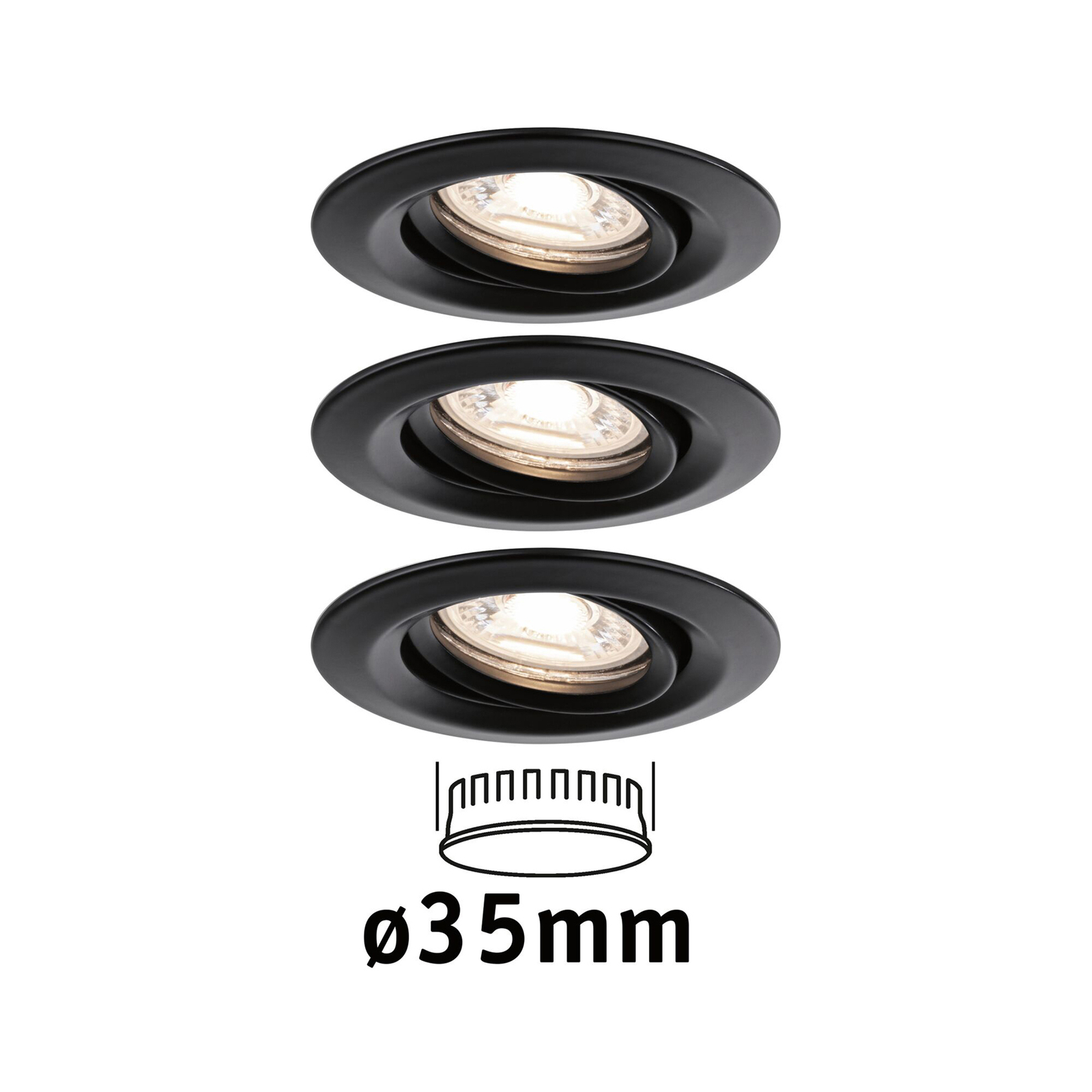 Paulmann Nova Mini Plus LED easydim 3szt. czarny