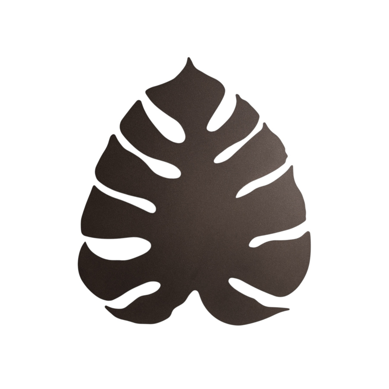Monstera wall light, leaf shape, 3 x G9, steel, brown