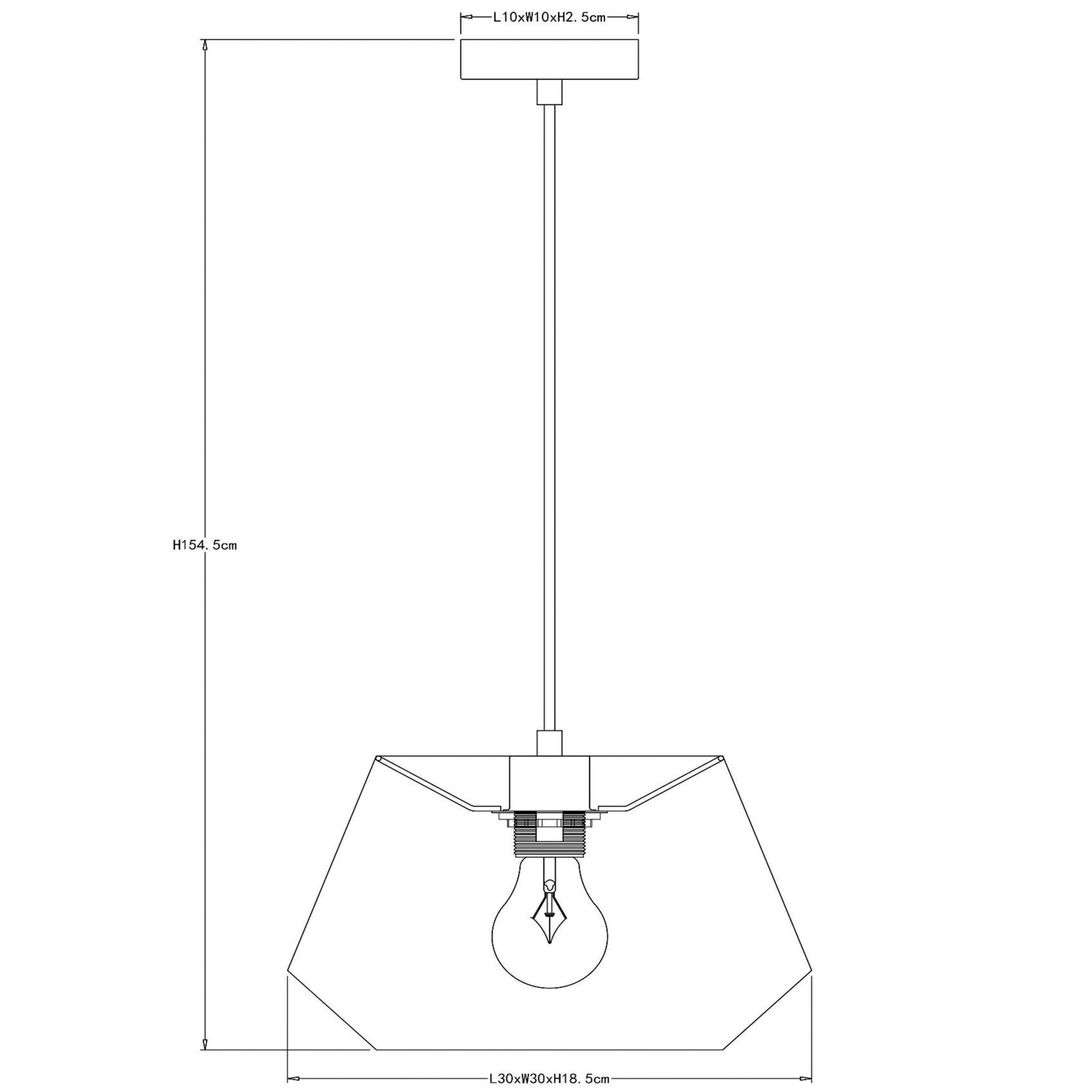 Lampada a sospensione Jessica, grigio, a 1 luce, Ø 30 cm, cotone