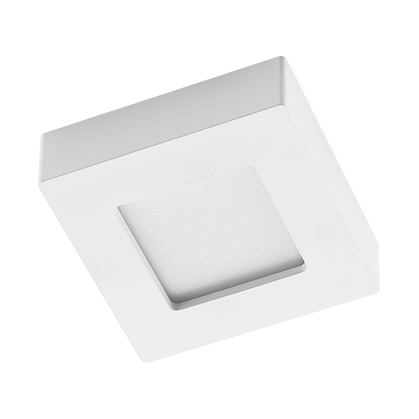 Prios LED ceiling light Alette, white, 12.2 cm, dimmable