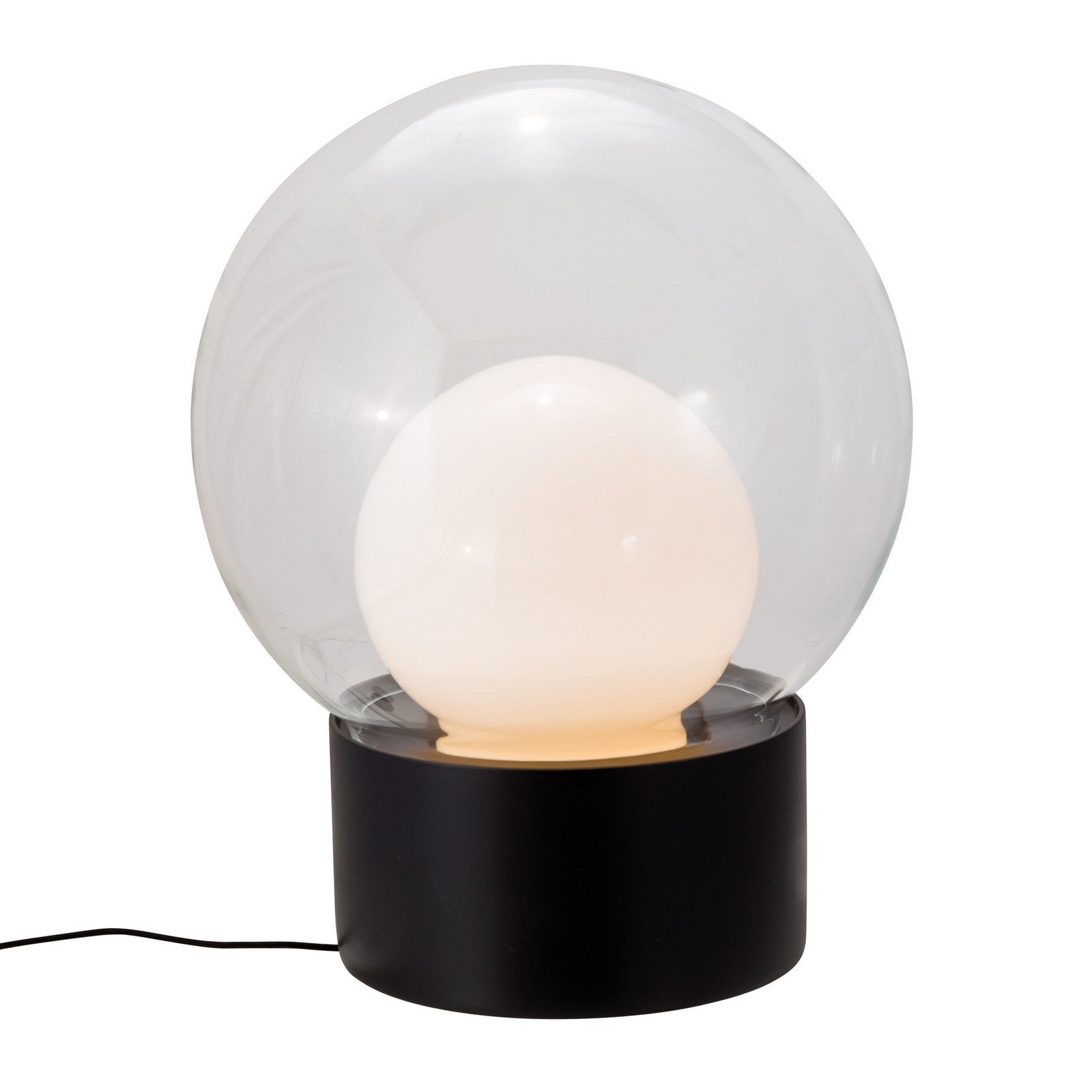pulpo GmbH pulpo lampă de masă Boule Medium transparent/opal/negru sticlă - Camera de zi / sufragerie - design - clar opal negru