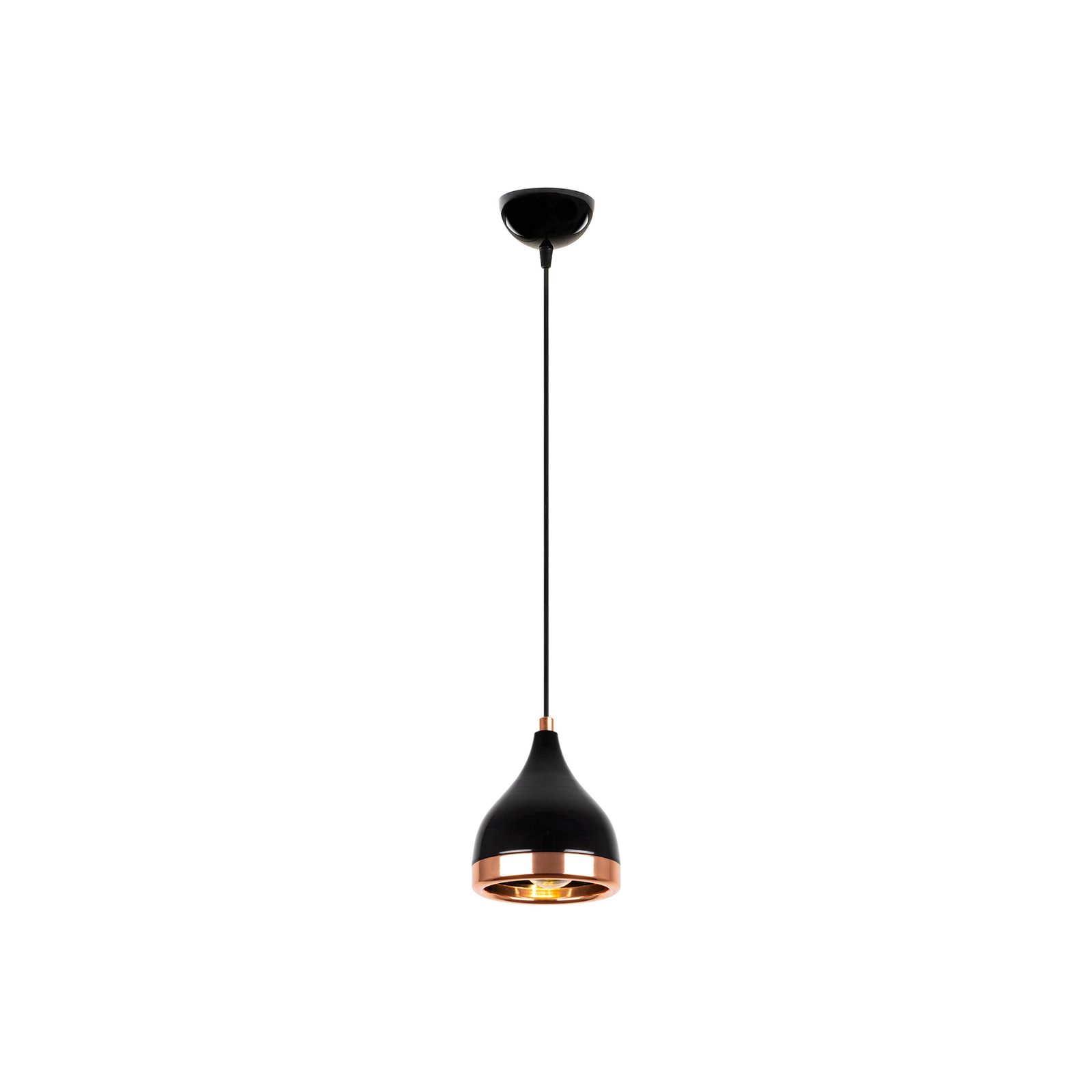 Yildo 7000 pendant light 1-bulb Ø15cm black/copper