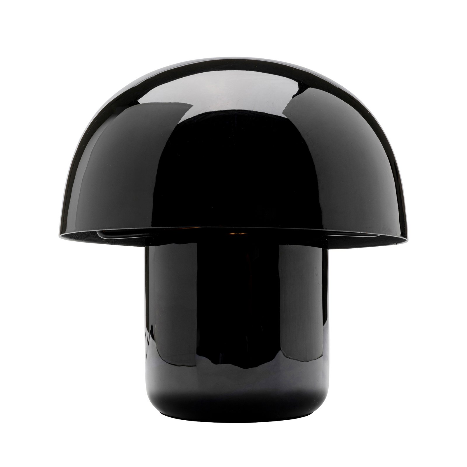 Kare galda lampa Mushroom, melna, metāls, 20 cm, E14