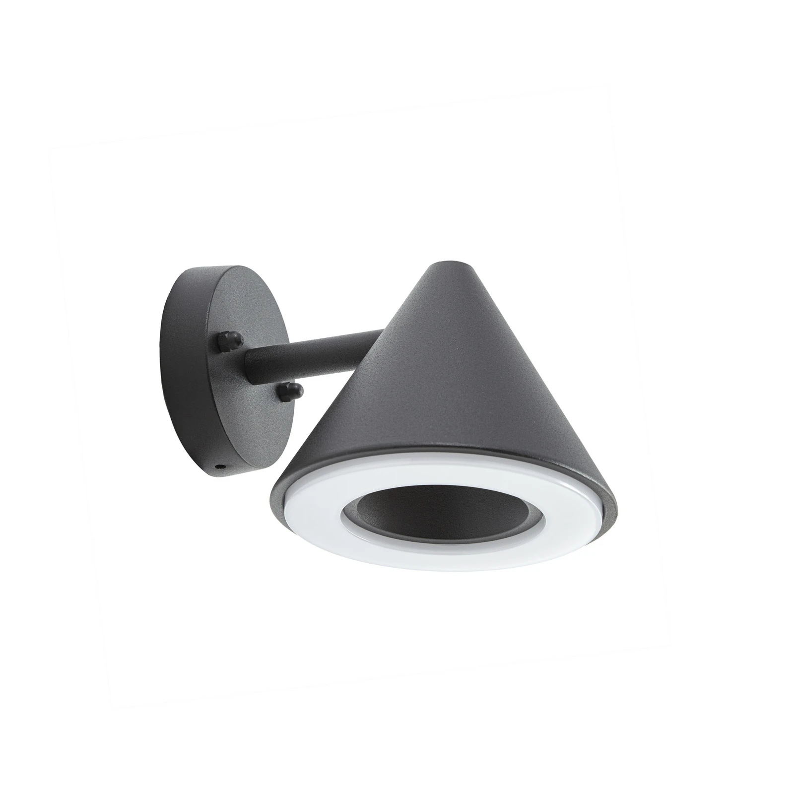 Lindby udendørs LED-væglampe Soran, sort, metal, IP44