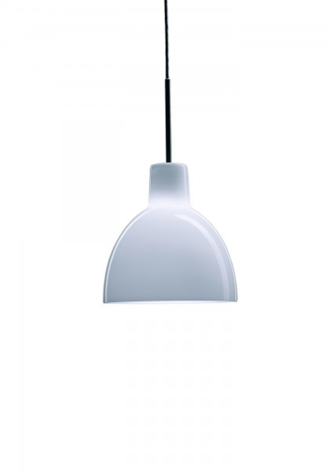 Toldbod Sklo Závěsná Lampa ø220 White Opal - Louis Poulsen