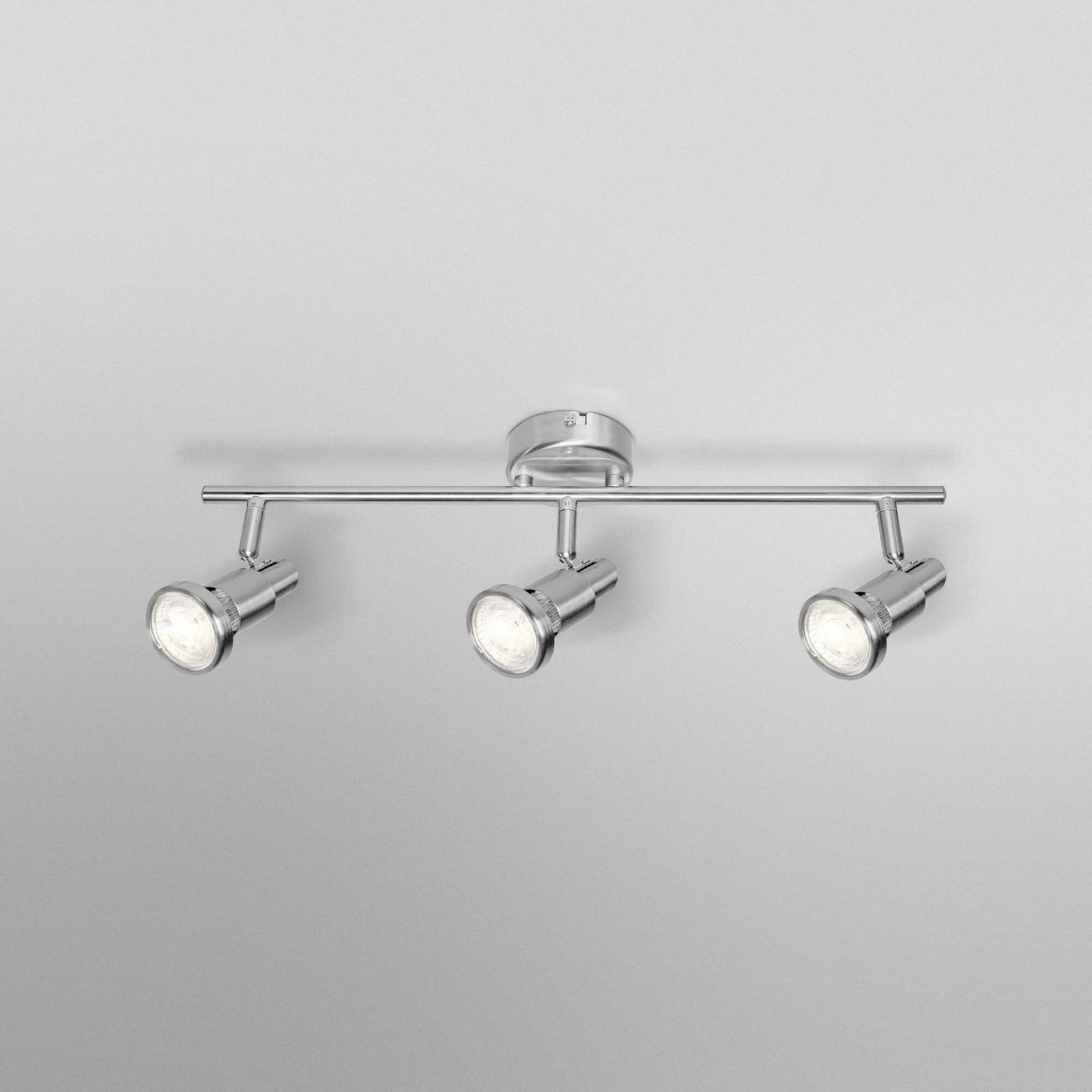 Reflektor sufitowy OSRAM, srebrny, metalowy, 3-punktowa GU10-LED 2700 K