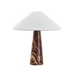 Candeeiro de mesa Soffi, castanho/branco, 45 cm, tecido - House Doctor