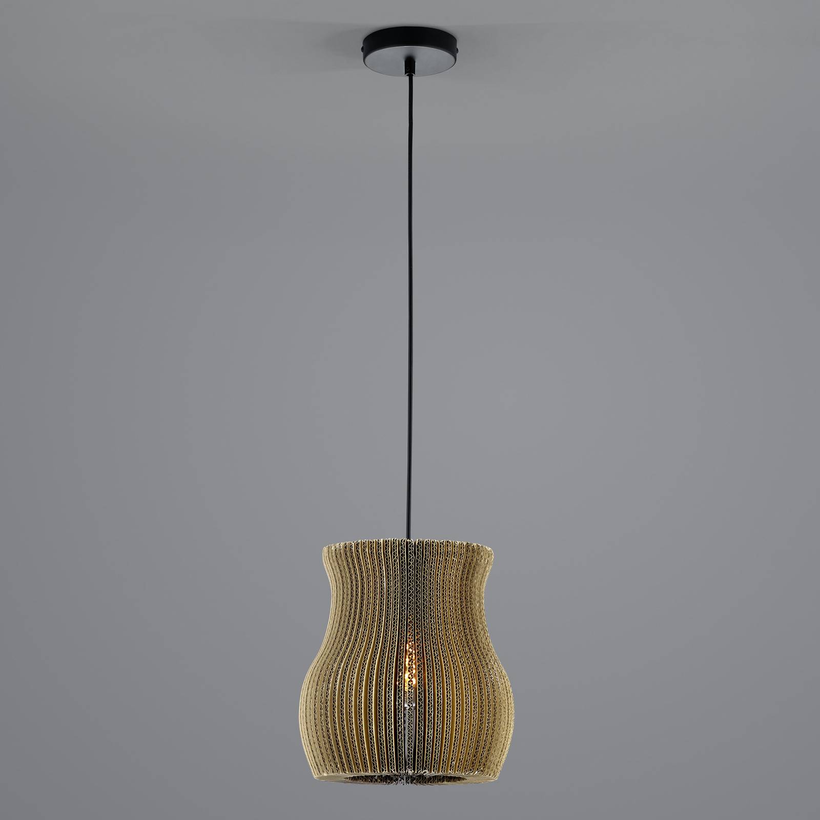 HELL Hängande lampa Layer tillverkad av kartong böjd 1-ljus